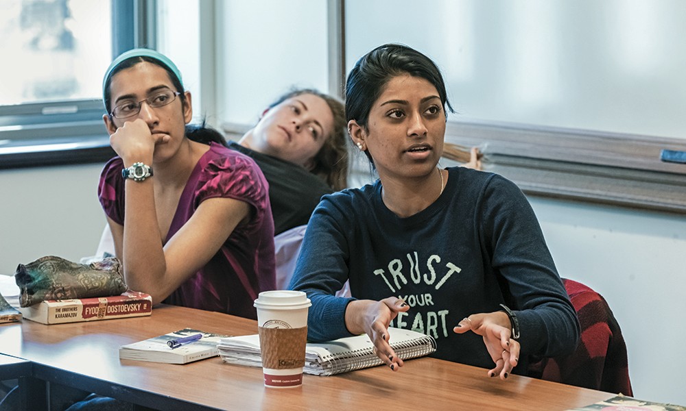 O'Connor-class2_1000x600 Ciara Bauwens, Kiran Khosla, and Simi Siddalingaiah, during the final morning seminar.