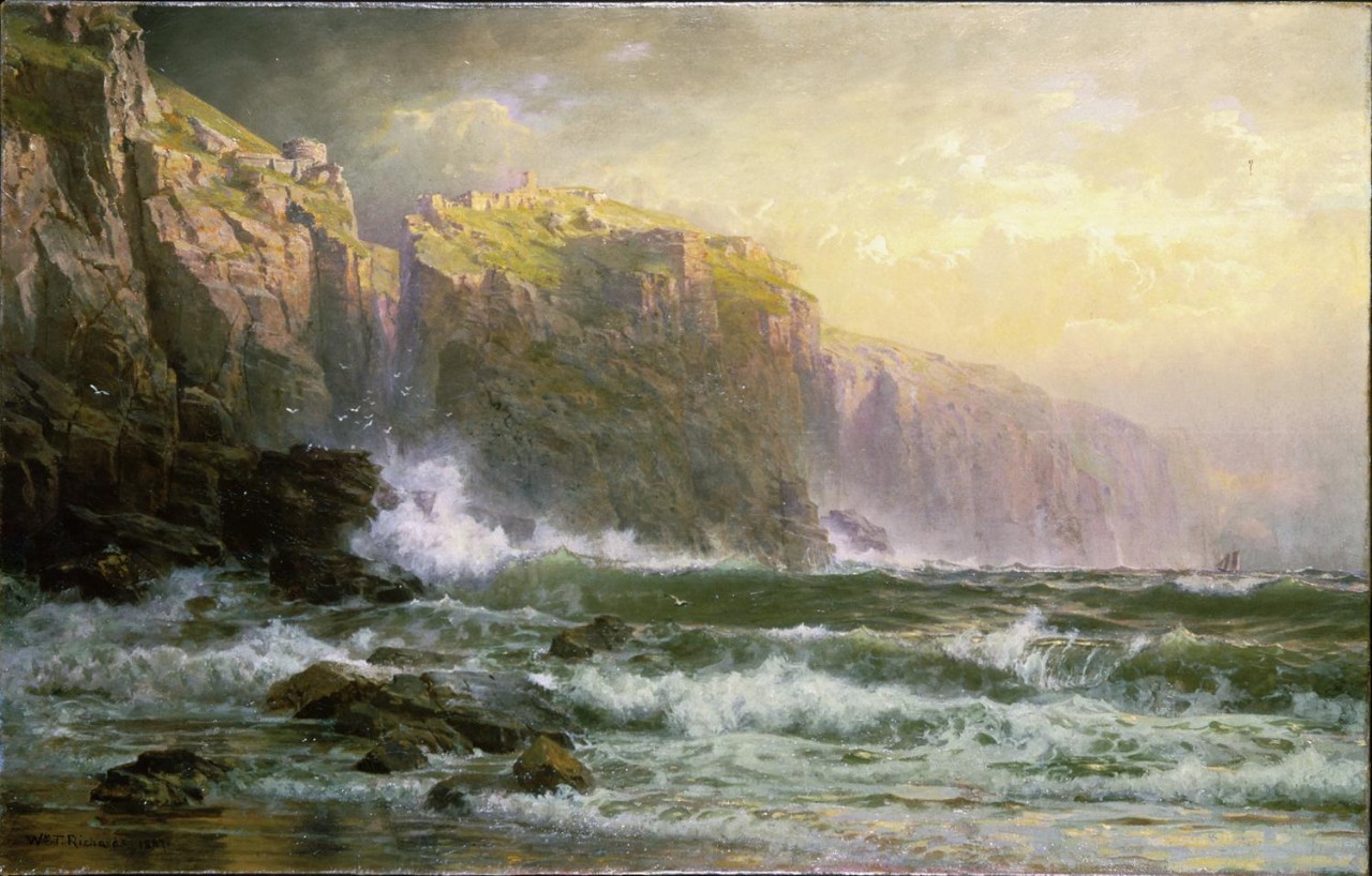 William Trost Richards (1833–1905), The League Long Breakers Thundering on the Reef, 1887. Oil on canvas, 28.2 x 44.1 in., Brooklyn Museum, Bequest of Alice C. Crowell, 32.140.