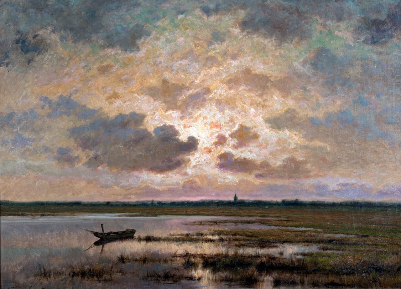 Frans van Kuyck (1852–1915), Marsh at Twilight, n.d.
