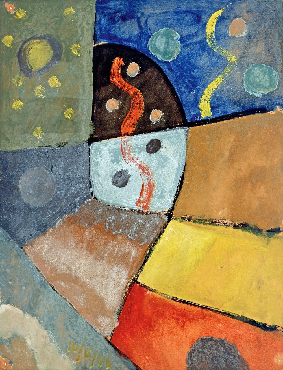 Esteban Lisa (1895–1983), Composición (Composition), c. 1946 _ oil on cardboard, 30 x 23 cm, private collection © Fundación Esteban Lisa