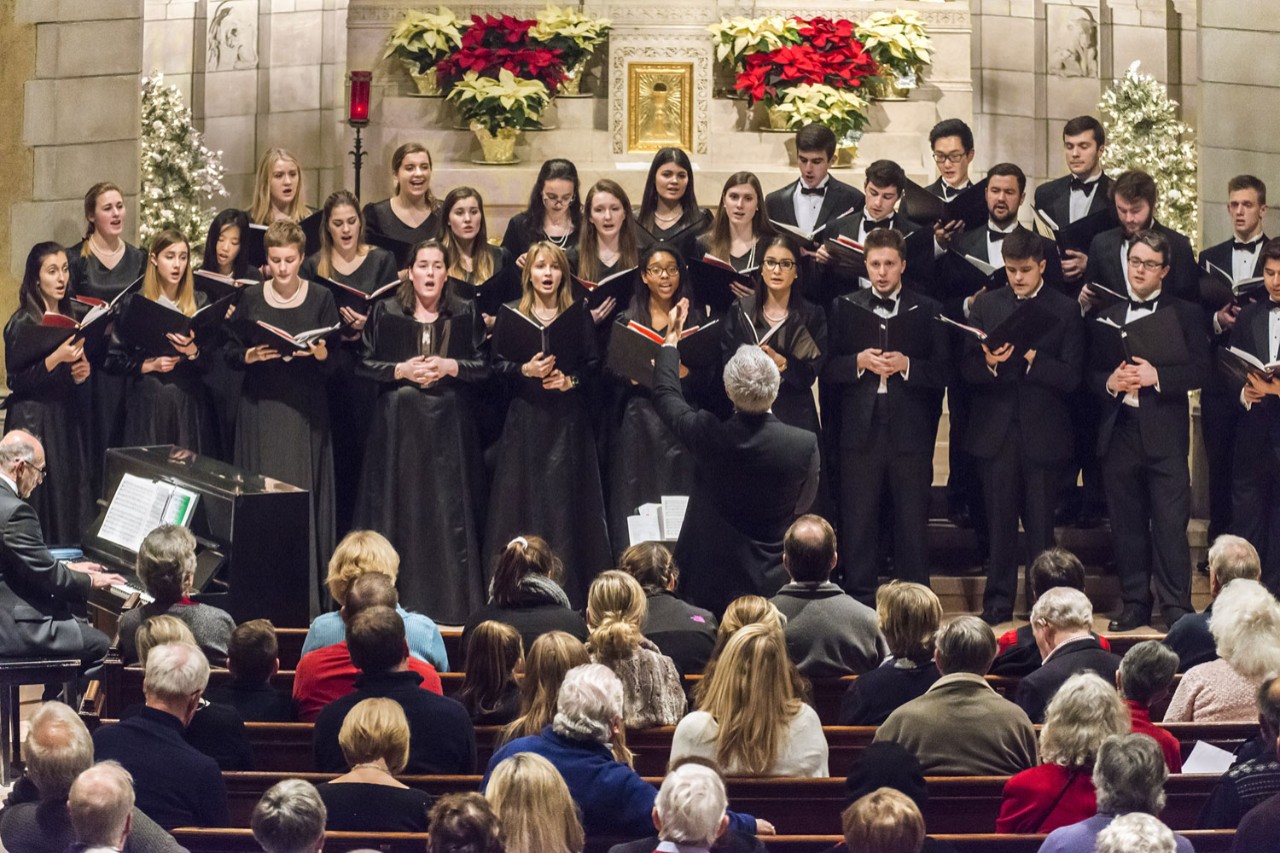 The University Chorale of Boston College annual Christmas concert at St. Mary's Hall