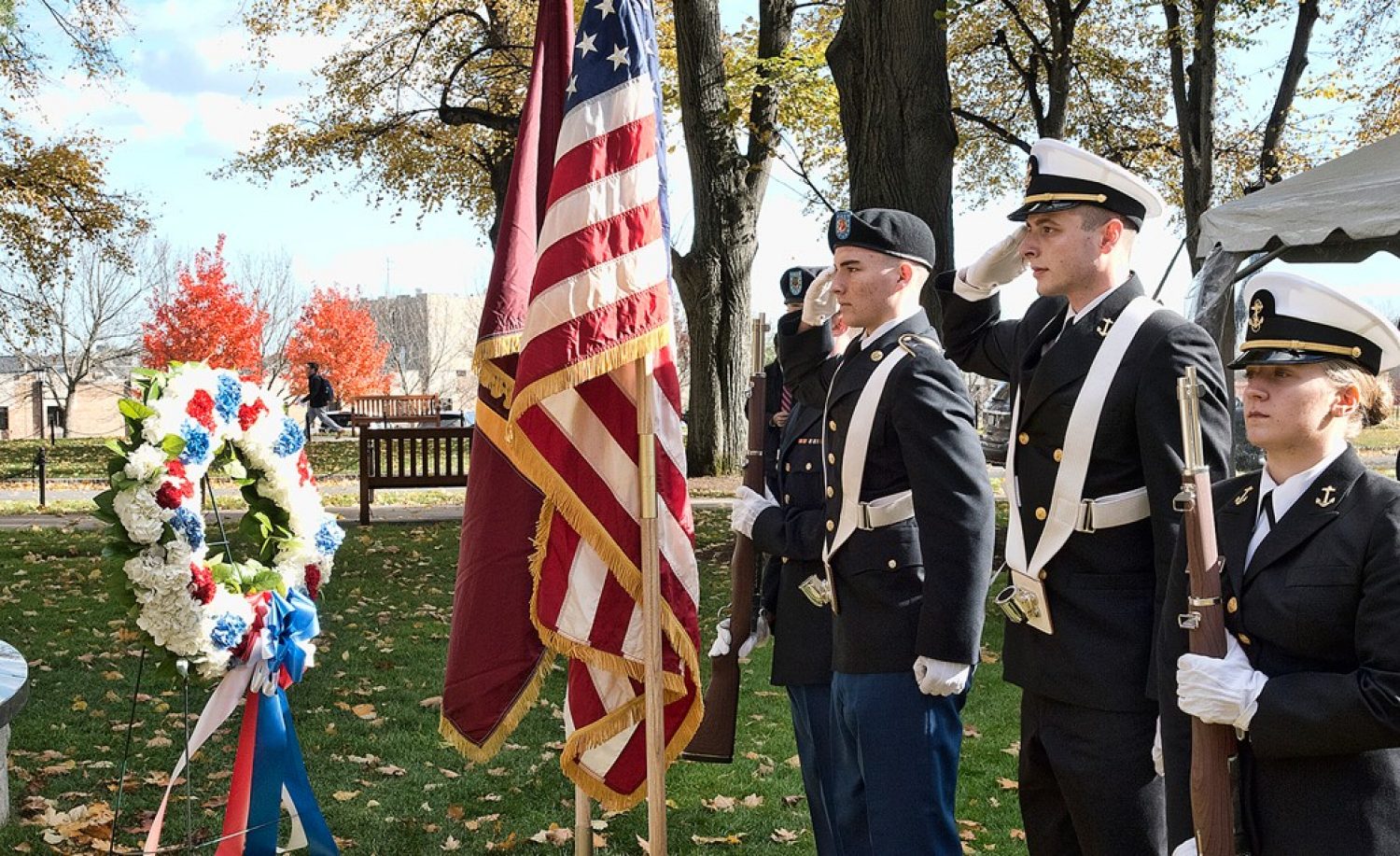 Boston College veterans commemorative lapel pin