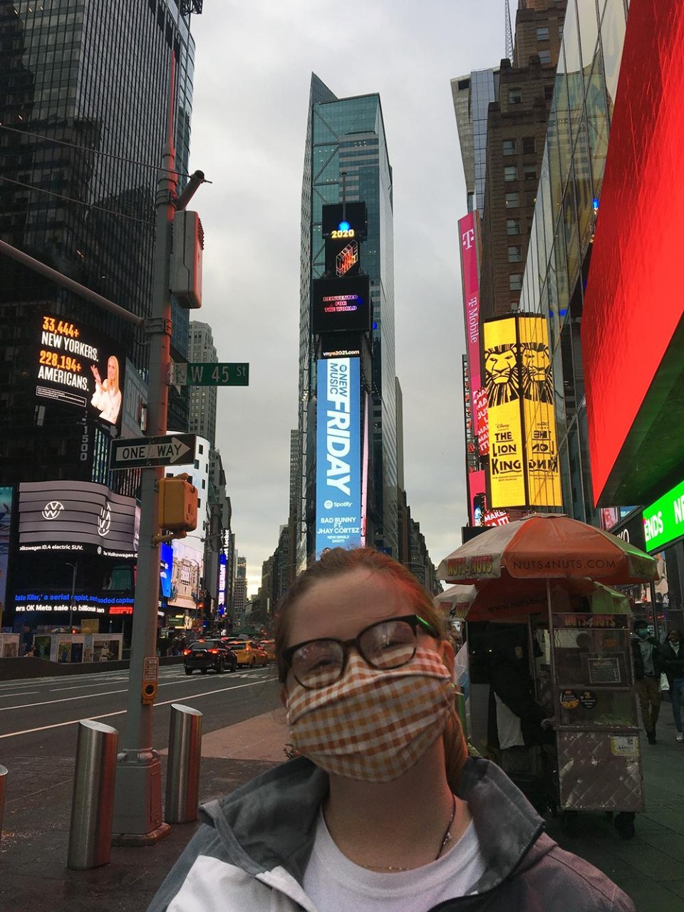 Molly Cahill in Times Square