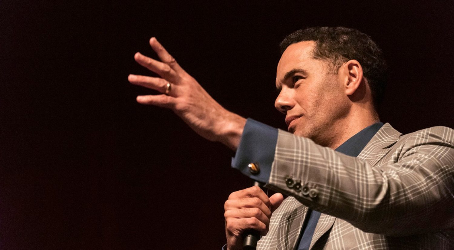 Diversity champion and author Steve Pemberton '89 chats with BC students