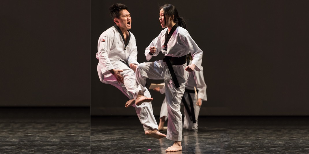 The Chinese Student Association and Korean Student Association presented a performance of cultural dances at Robsham Theater.  (Photos by Yiting Chen)
