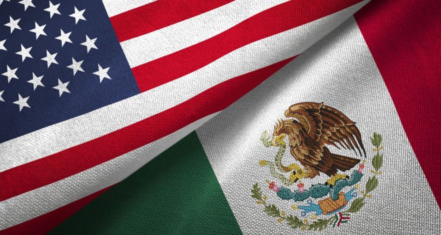 U.S. and Mexican flags