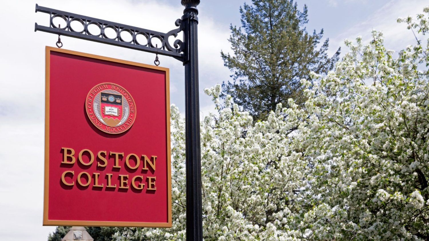 Boston College sign at Main Gate