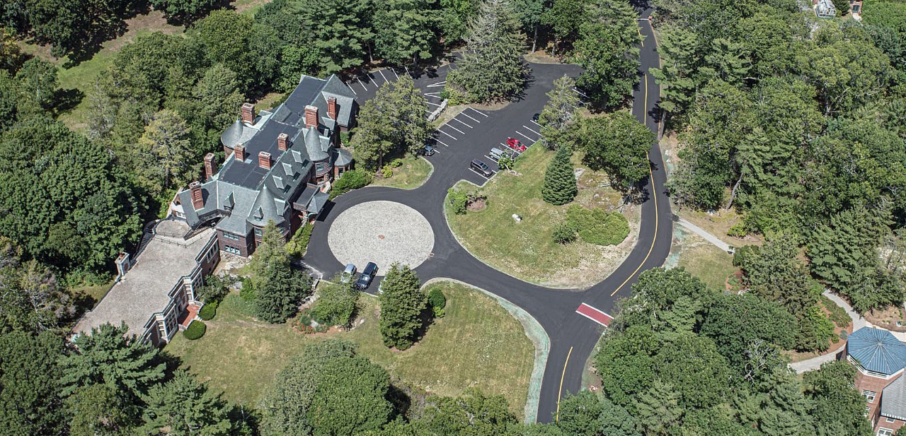 Pine Manor from above