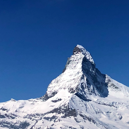 A view of the Matterhorn taken in Zermatt, Switzerland, by Piper McGavin '20. The mountain is at the border of Switzerland and Italy and is one of the most famous peaks in Europe.