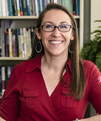 Portrait of Assoc. Prof. Christina Metz (BCSSW) who researches the benefits of social purpose-related work, e.g. volunteering, technological interventions for older adults, etc.