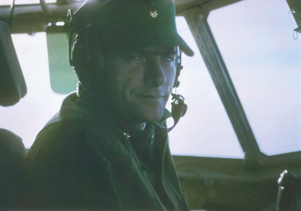 Photograph of Joe Dobbratz in the cockpit