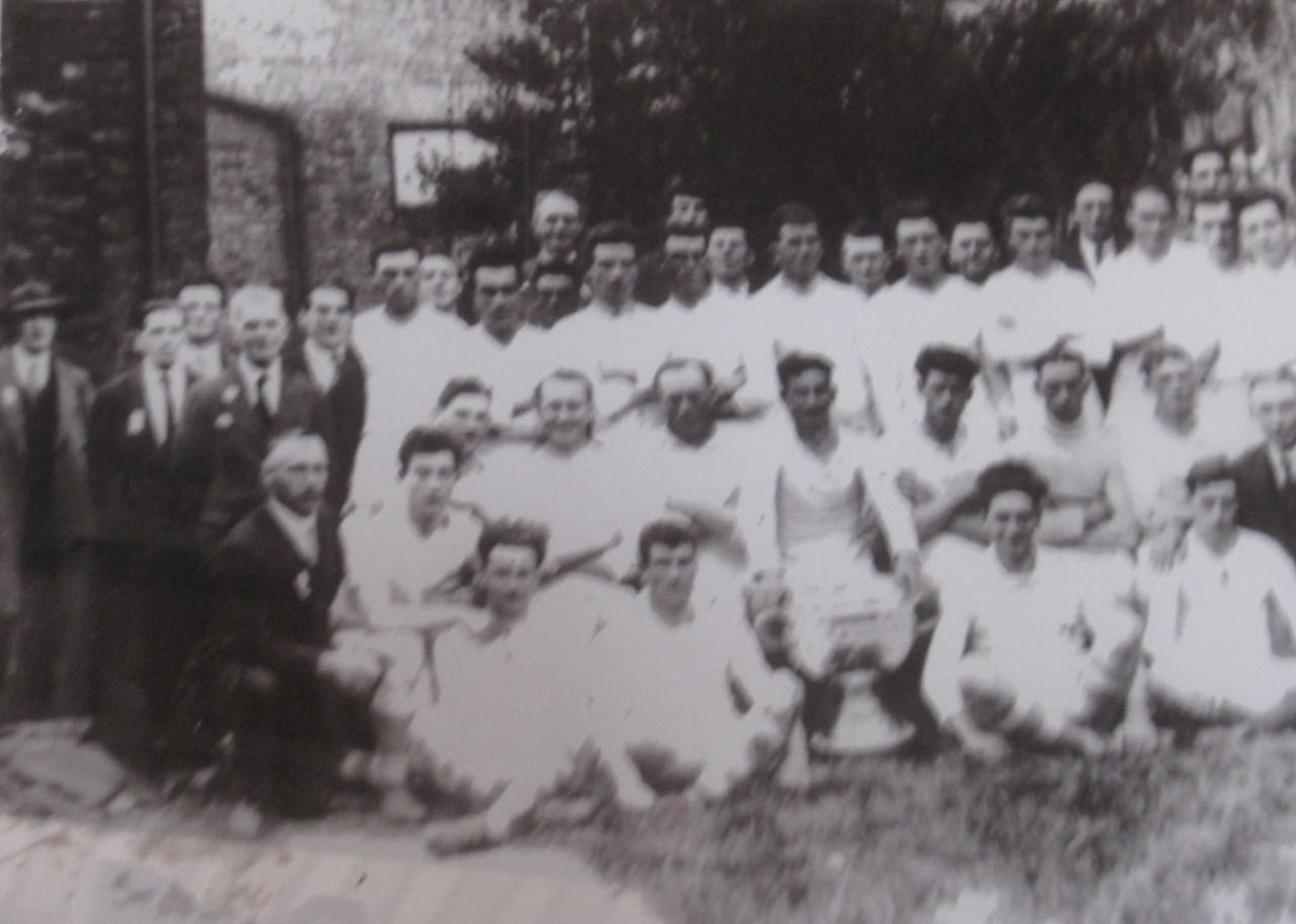 The 1928 Kildare football team who were winners of the inaugral Sam Maguire trophy.