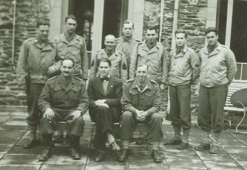Milton Kornetz with Detachment D6G1 of the 1st European Civil Affairs Regiment,