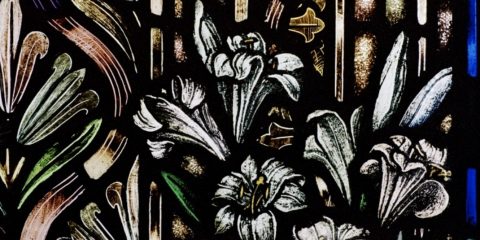 Stained glass lilies
