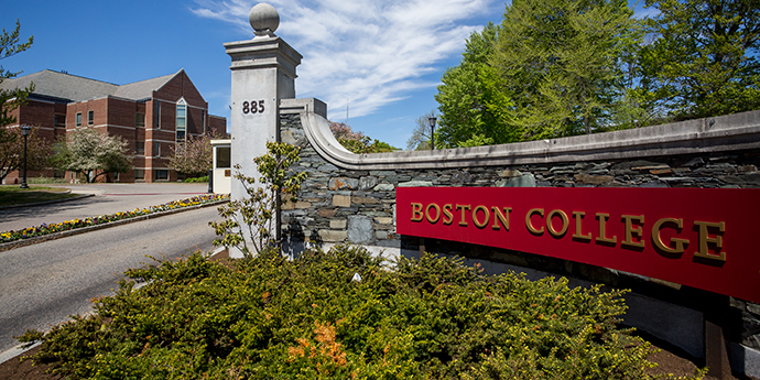 Boston College Newton Campus front gate
