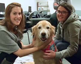 Therapy Dog and Students