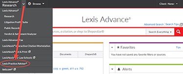 Lexis Practice Advisor screenshot