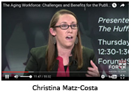 Christina Matz-Costa takes part in the Aging Workforce discussion panel