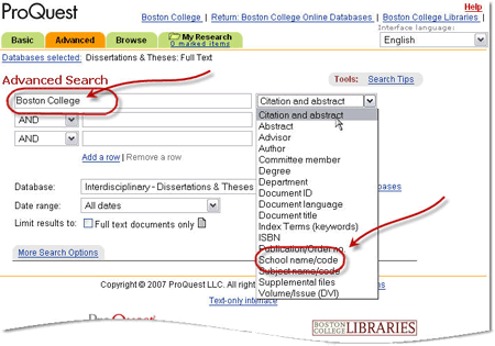 Doctoral dissertation database