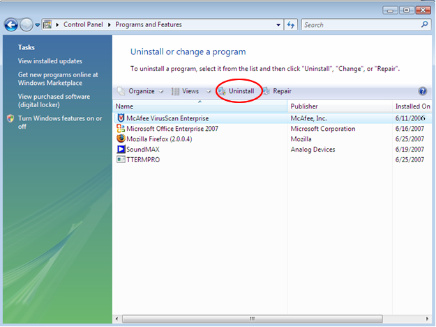 Remove Program From Windows 7 Uninstall List
