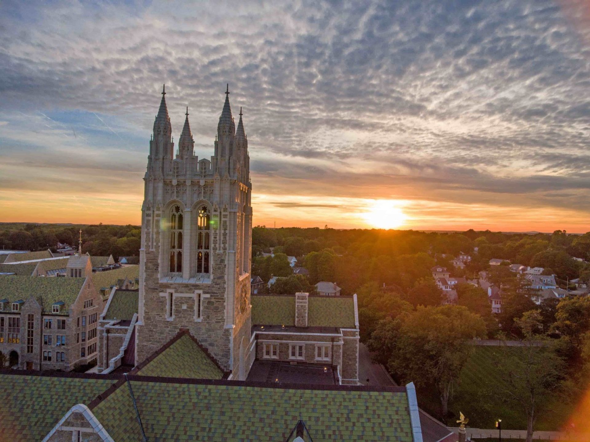 Gasson Hall at sunset