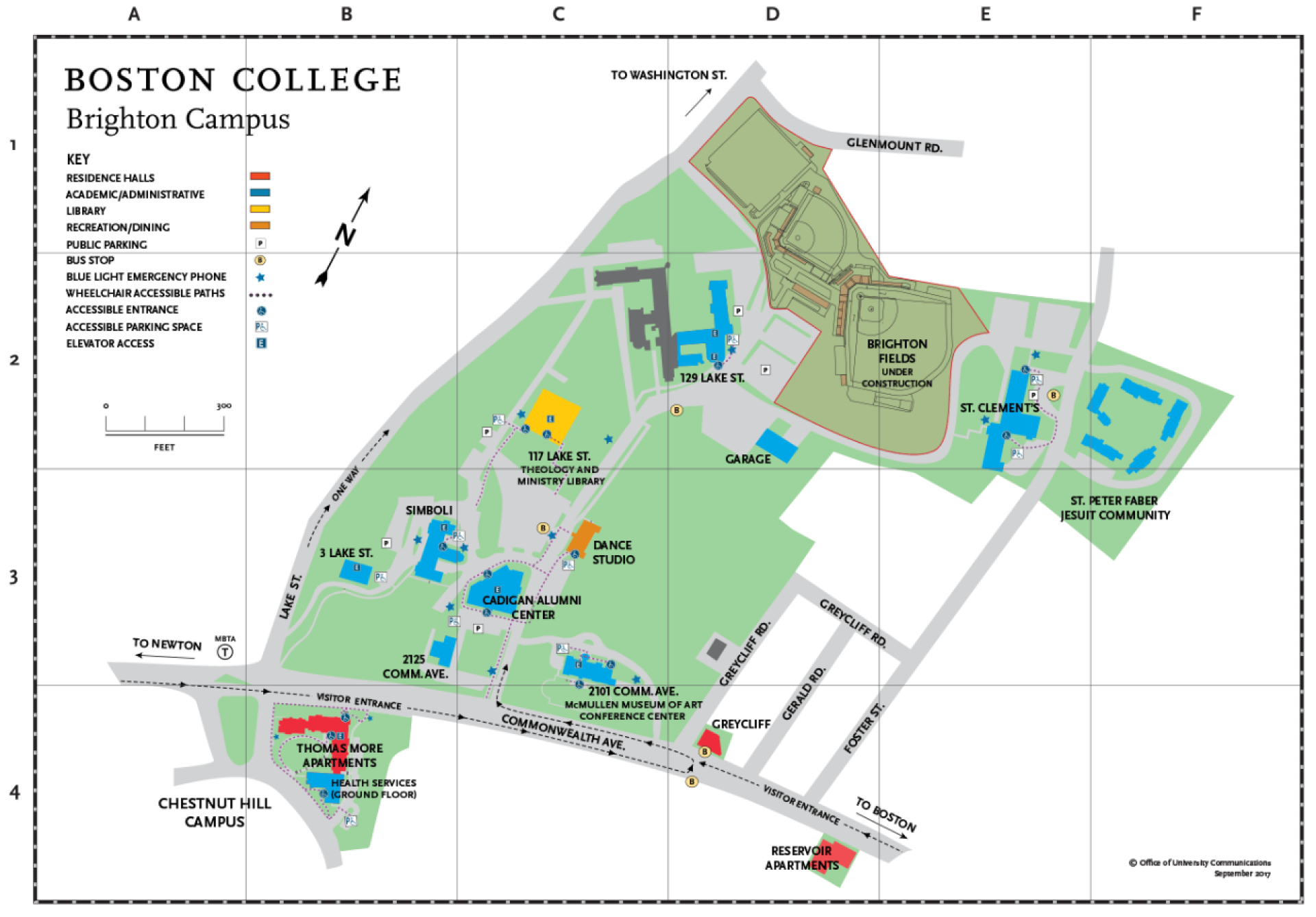 Brighton Campus Map About Boston College