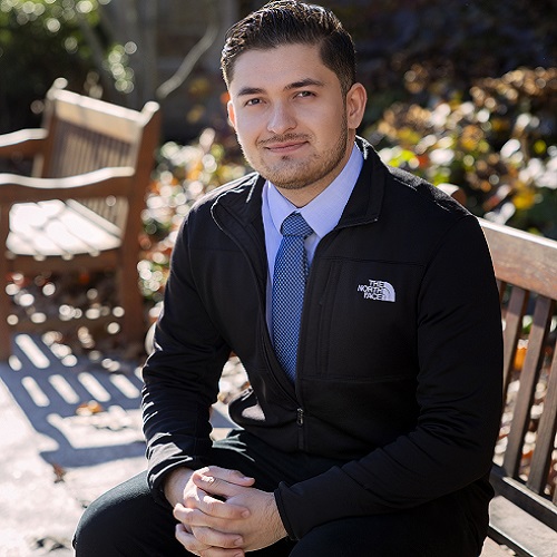 November 28, 2023 -- Sebastian Cota, MCAS '24, won the CDC Health Equity Award. Photographed for the 11/30/23 issue of Chronicle.