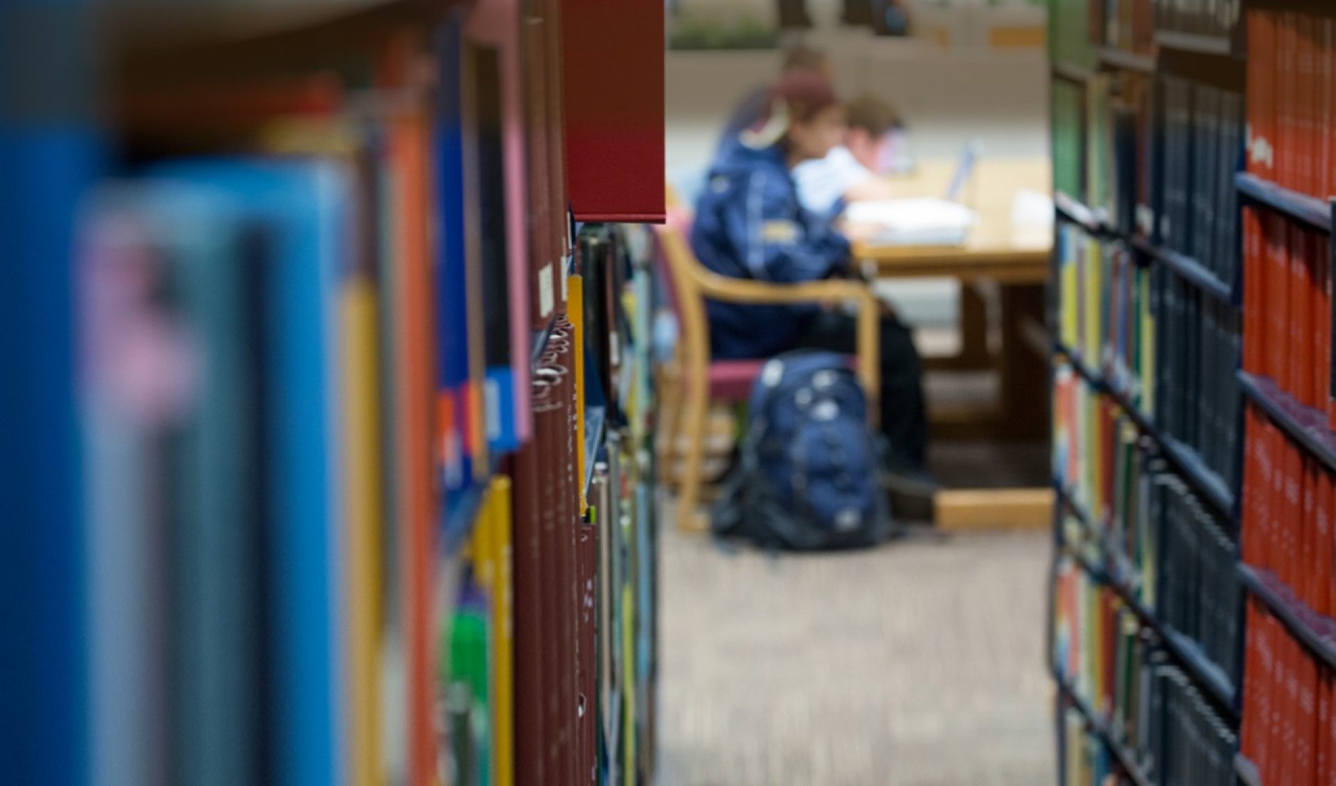 Students in O'Neill library