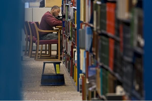 Student studying