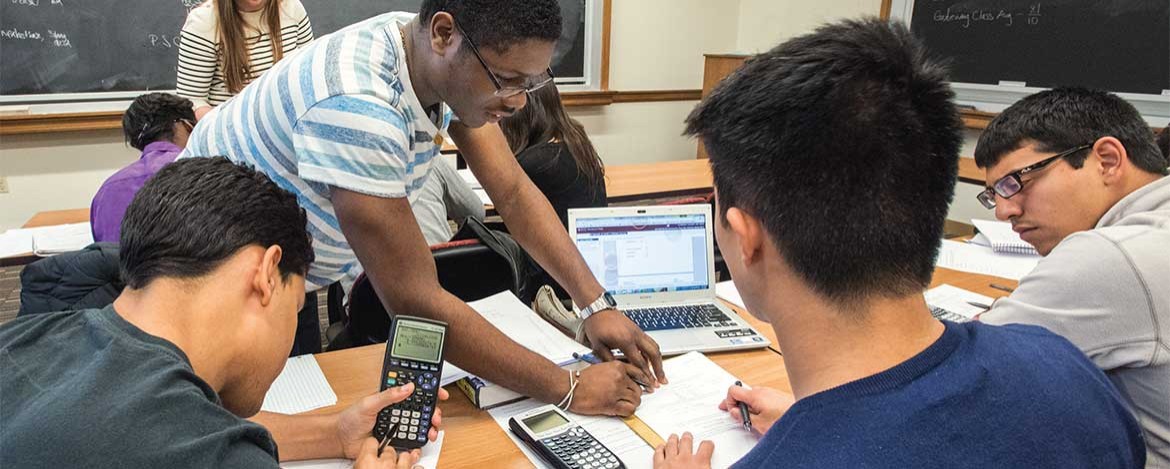 Graduate instructor teaching students