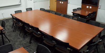 Photo of an empty classroom