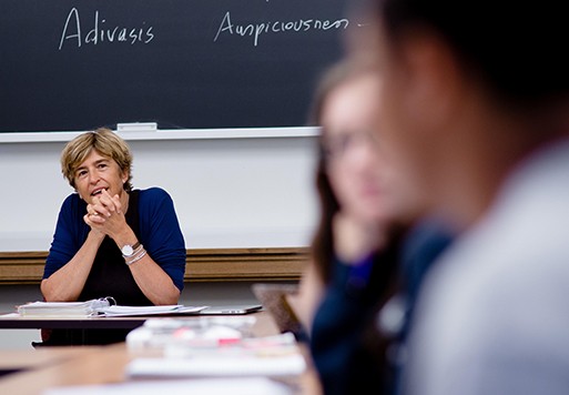 Student entering class