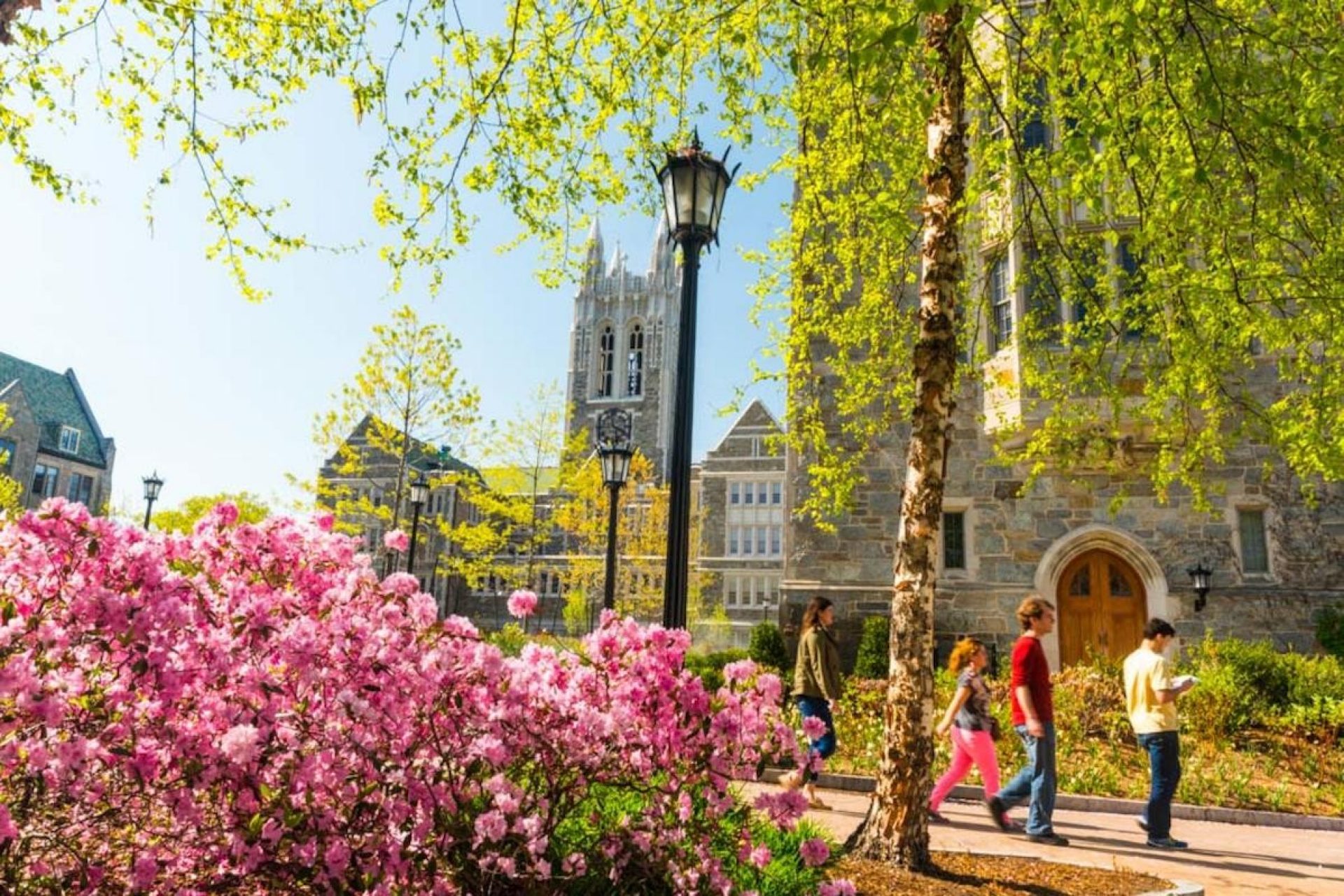 gasson reflected in a student's glasses