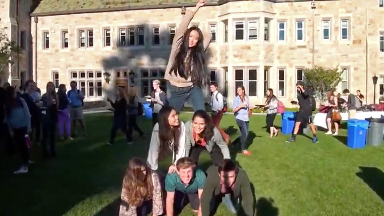 Students in pyramid