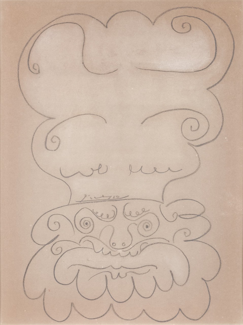 Pablo Picasso, 1881–1973, 'Head.' Pencil on paper.