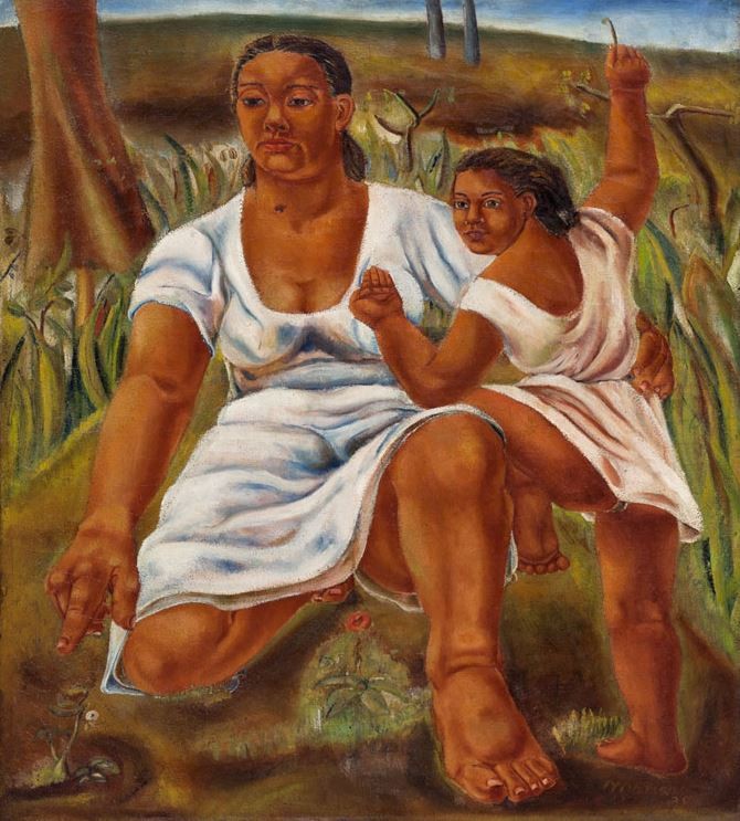 Educando | Educating, 1938 oil on canvas | óleo sobre lienzo, 22.8 ✕ 21.1″ private collection | colección privada, courtesy of | cortesía de Cernuda Arte © Fundación Mariano Rodríguez