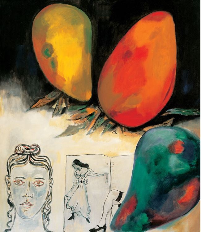 Mangos | Mangoes, 1967 oil on canvas | óleo sobre lienzo, 58 ✕ 50″ Col. Grier Family | Familia Grier © Fundación Mariano Rodríguez