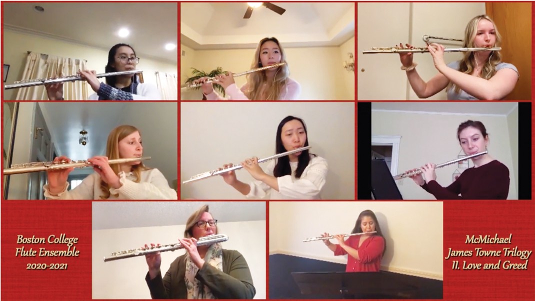 Members of the BC Flute Ensemble