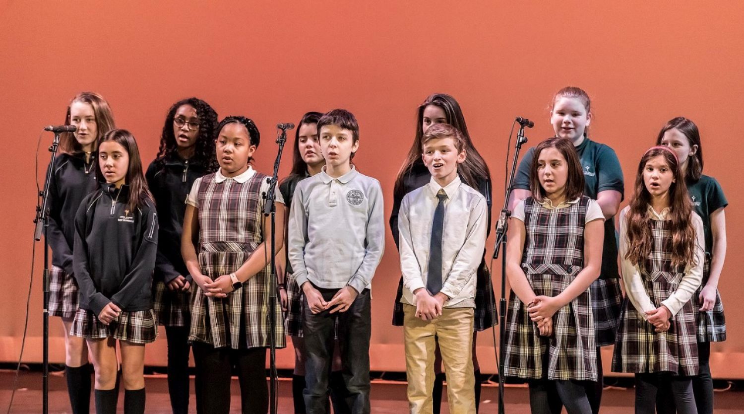 St. Columbkille students singing