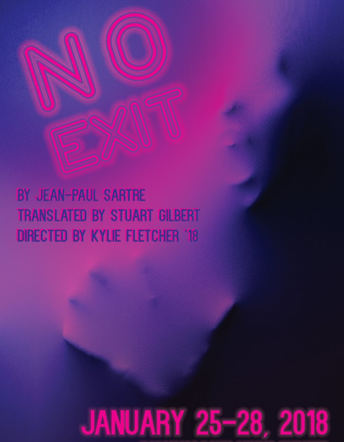 Poster for 'No Exit' at Robsham Bonn Studio