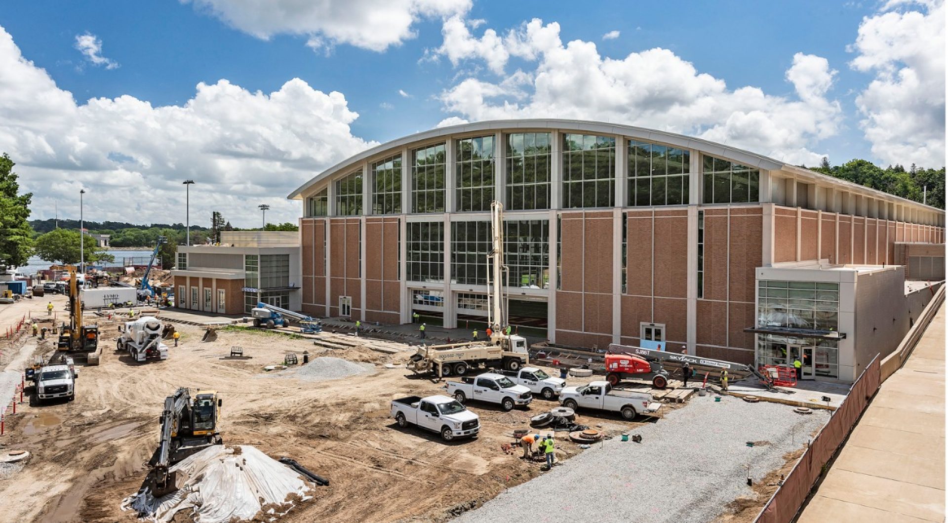 Fish Field House under construction