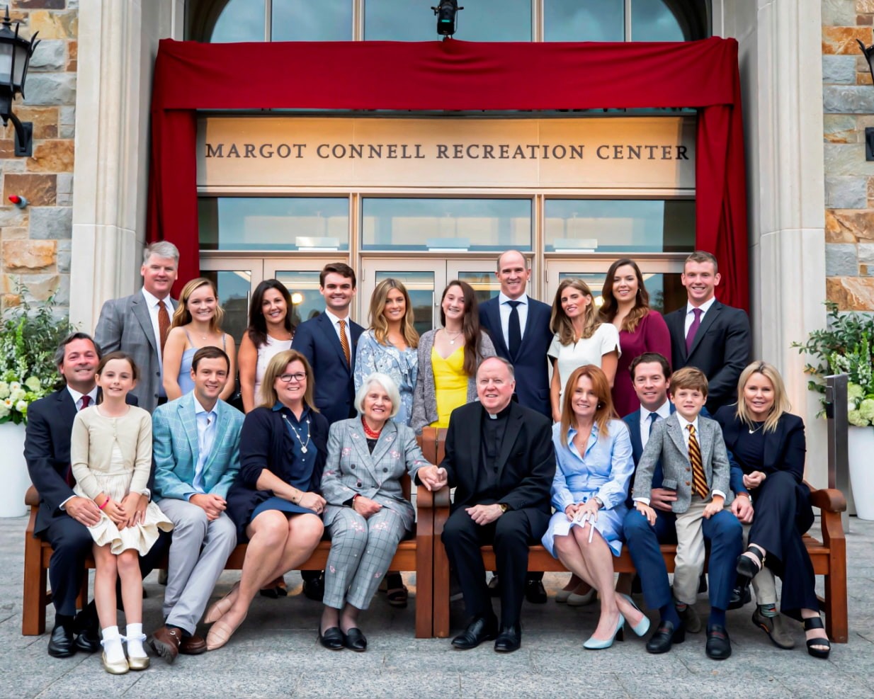 Fr. Leahhy, Margot Connell and her family