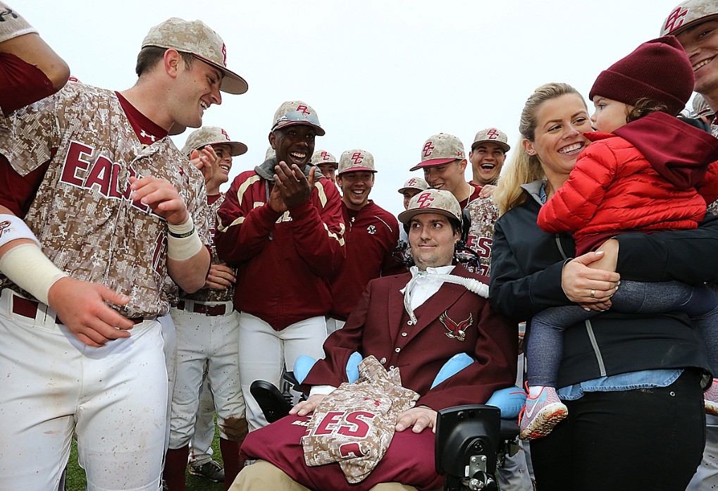 Boston College retired Pete Frates' jersey in 2016. (John Quakenbos)