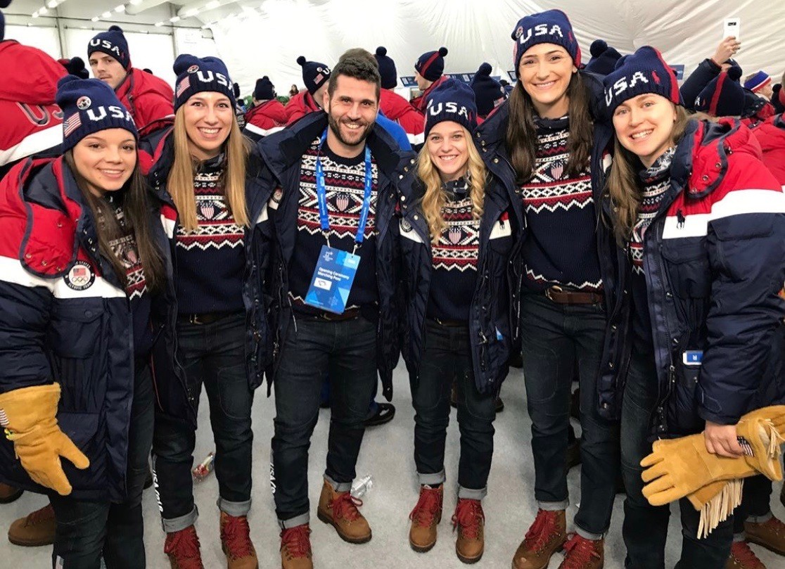 Olympians at the opening ceremonies