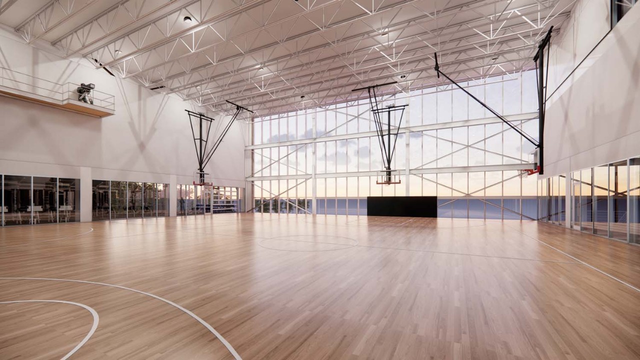 Hoag gym interior - rendering