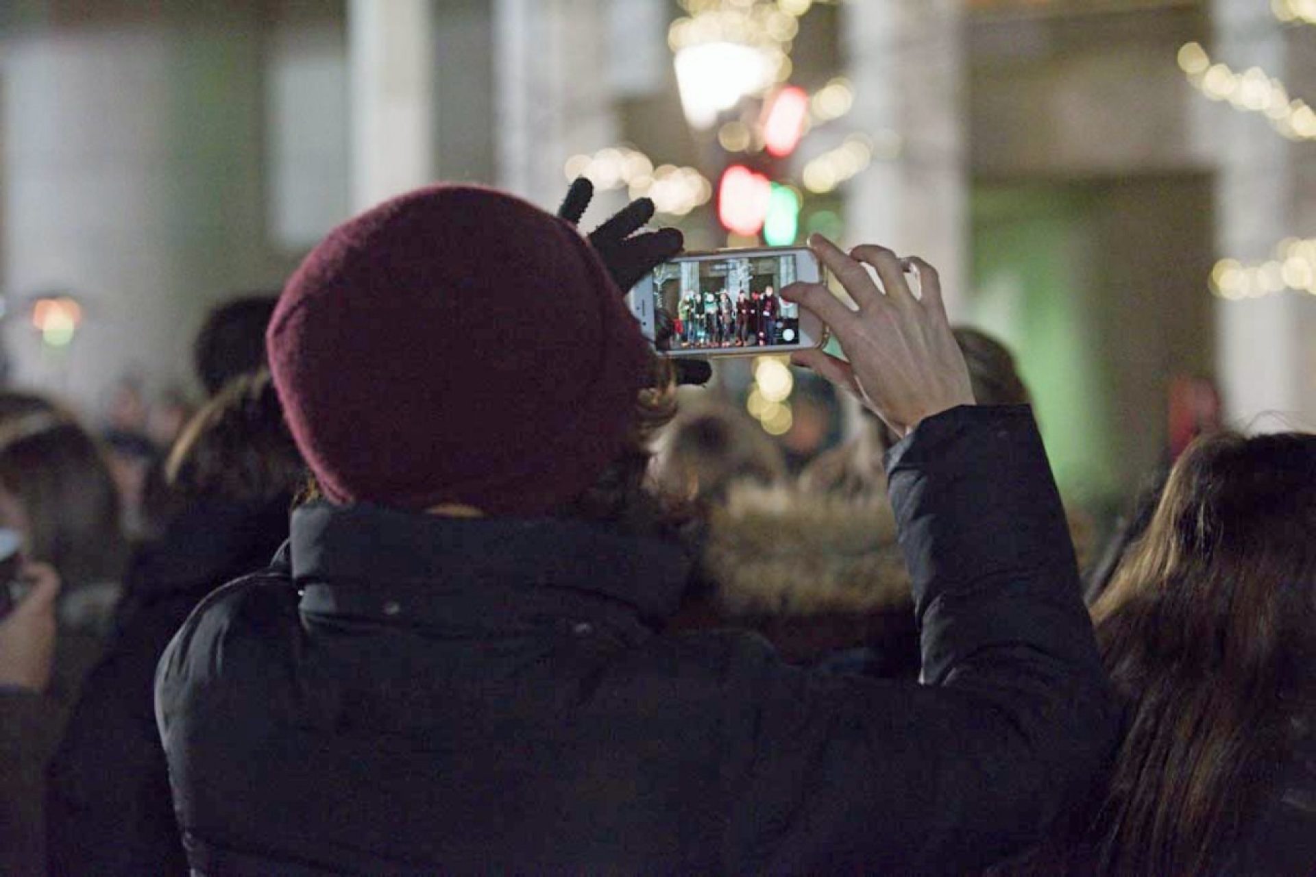 Student taking a photo