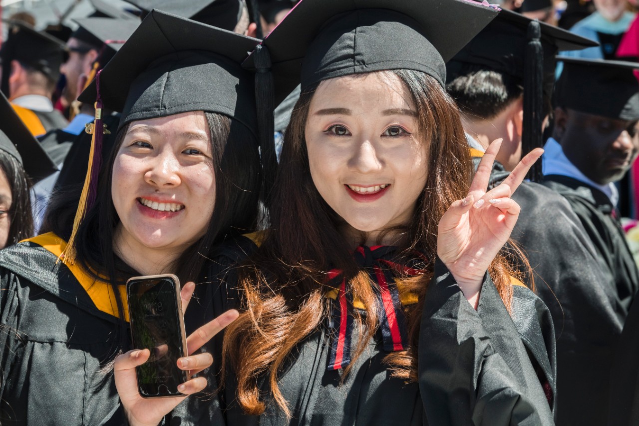 Smiling graduates Smiling graduates