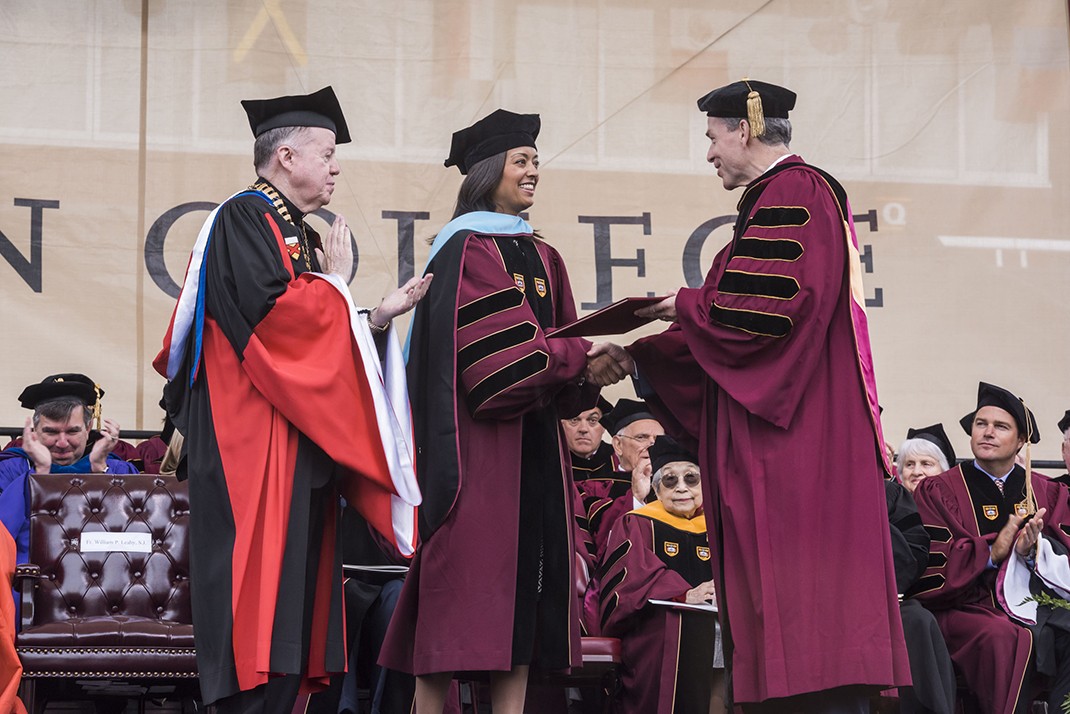 Alumna Tiffany Cooper Gueye, chief executive officer of BELL (Building Educated Leaders for Life), received an honorary Doctor of Science in Education degree.