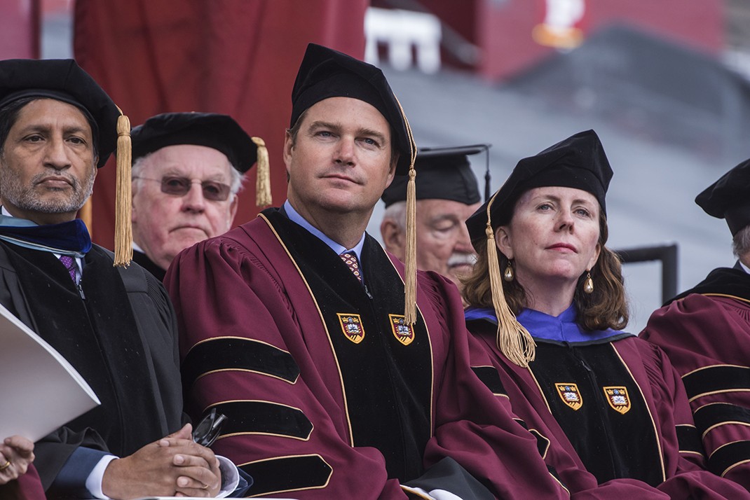 Film, Broadway, and television actor Chris O’Donnell, an alumnus of the Carroll School of Management, received an honorary Doctor of Humane Letters degree