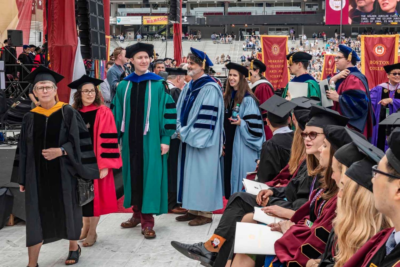 BC faculty in Commencement regalia